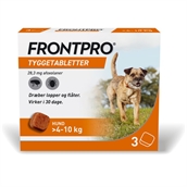 Frontpro tyggetablet mod flåter og lopper på hunde, 4-10 kg
